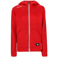 "Bauer Team Fleece Full Zip Youth Sweatshirt in Red Size X-Small"