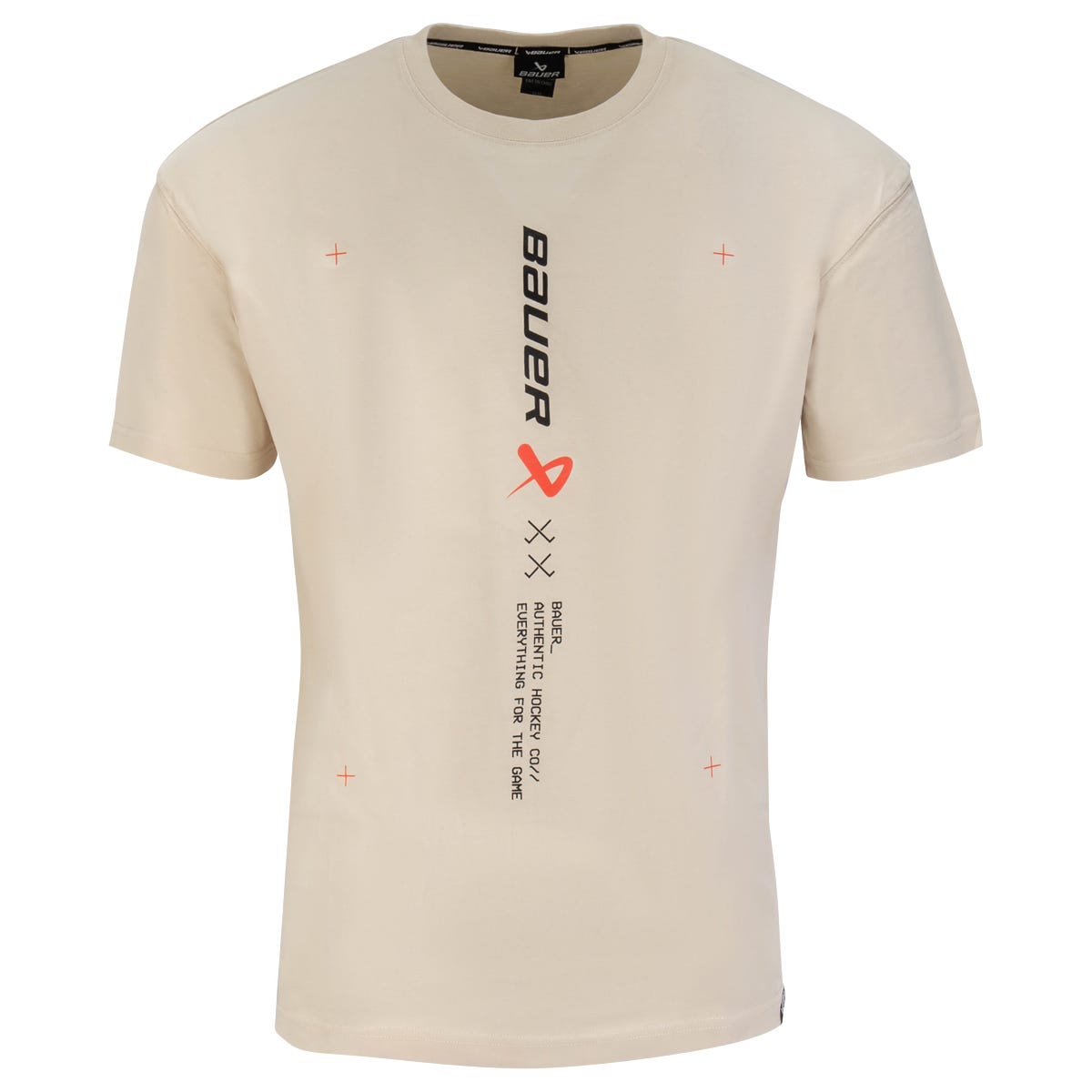 Bauer Senior Box Short Sleeve T-Shirt | 100% cotton in White Size X-Large