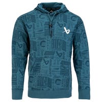 Bauer Logo Repeat Senior Pullover Hoodie Sweatshirt in Blue Size X-Large