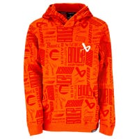 Bauer Logo Repeat Youth Pullover Hoodie Sweatshirt in Orange Size Small