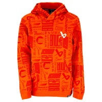 "Bauer Logo Repeat Youth Pullover Hoodie Sweatshirt in Orange Size Small"