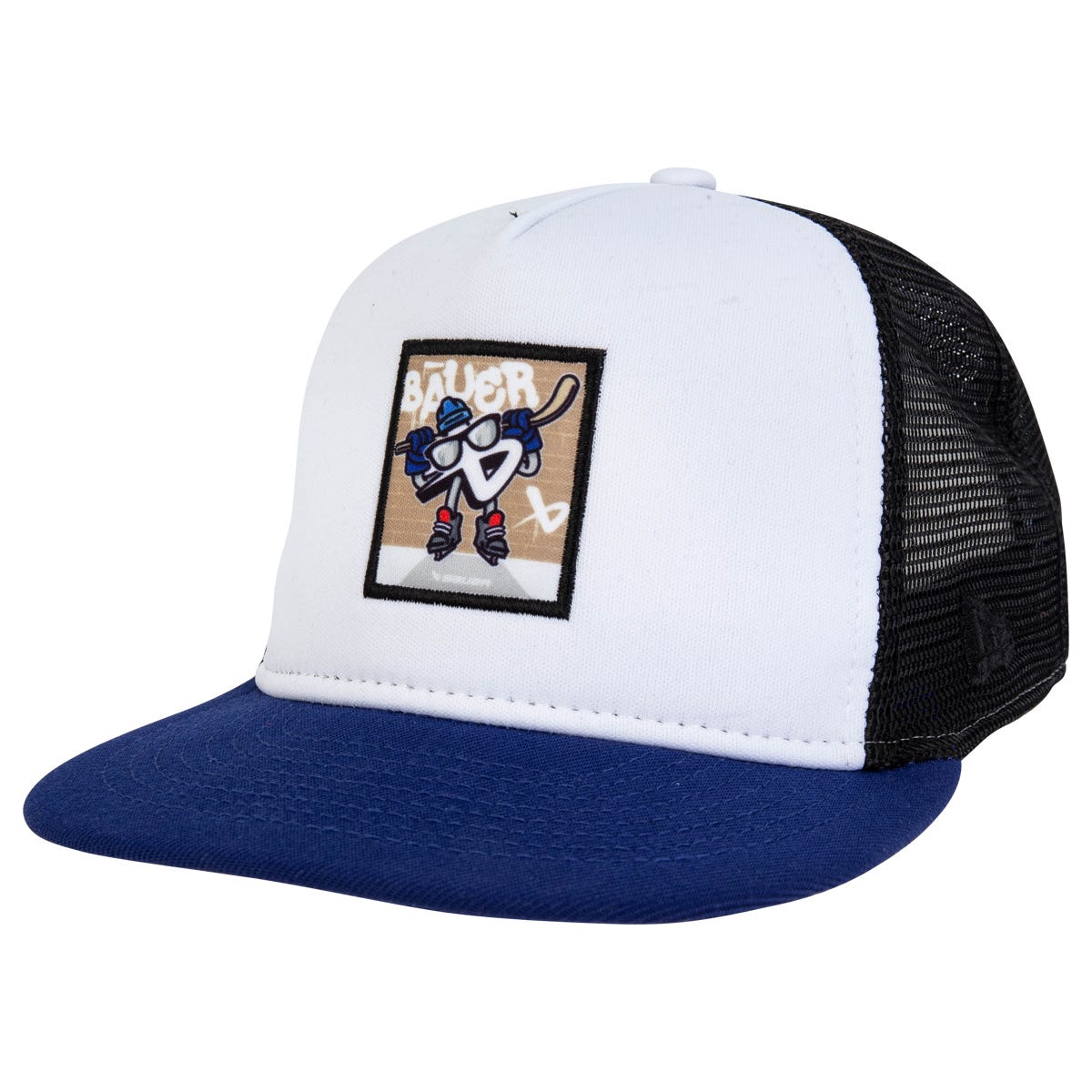 "Bauer New Era 950 Art Youth Trucker Hat in Purple/White Size OSFM"
