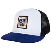 "Bauer New Era 950 Art Youth Trucker Hat in Purple/White Size OSFM"