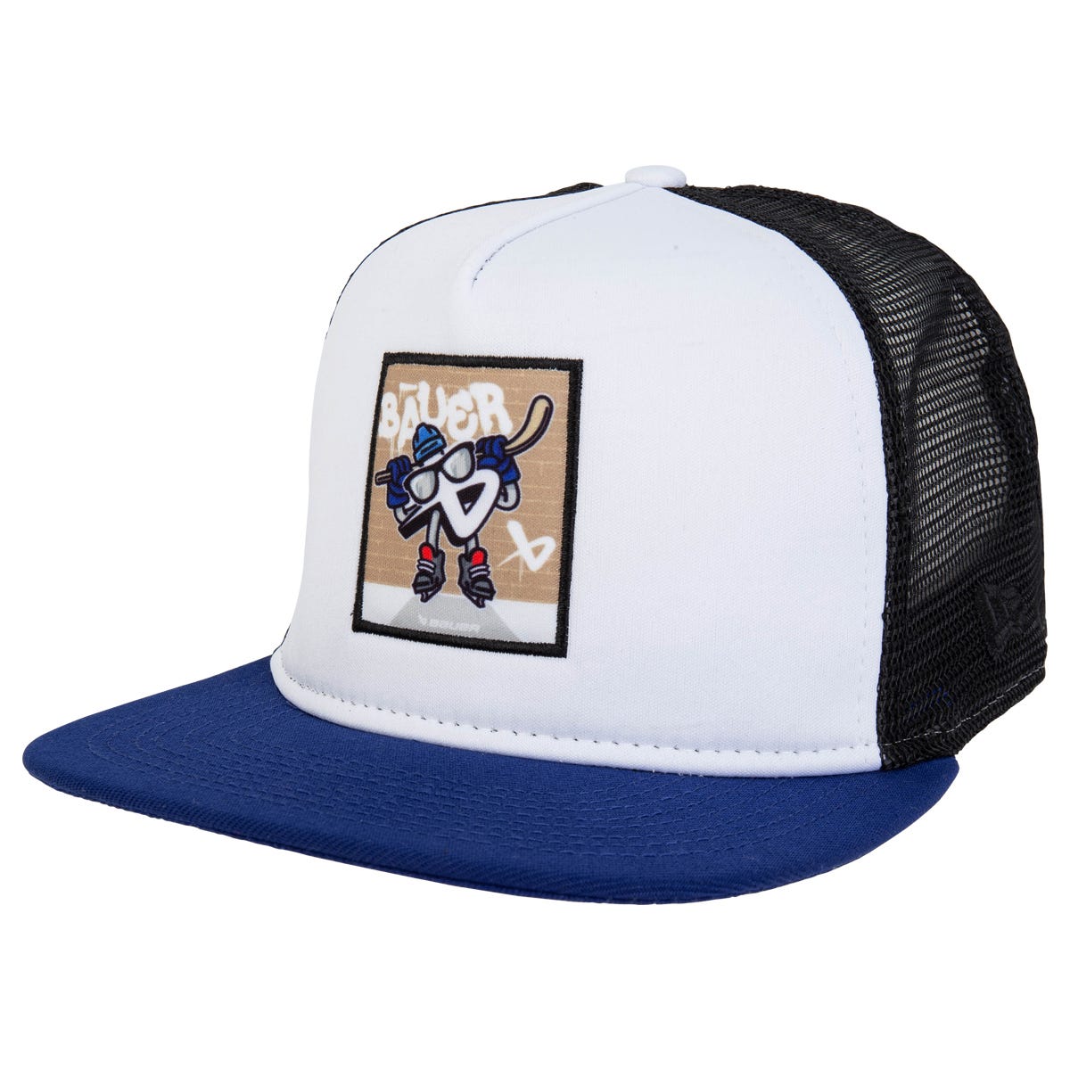 "Bauer New Era 950 Art Senior Trucker Hat in Purple/White Size OSFM"