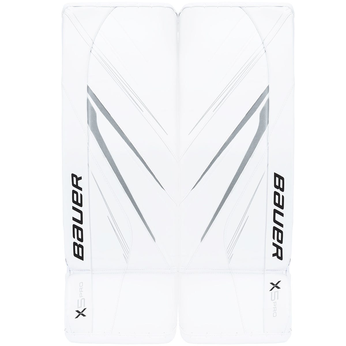 Bauer Vapor X5 Pro Intermediate Goalie Leg Pads in White Size Medium