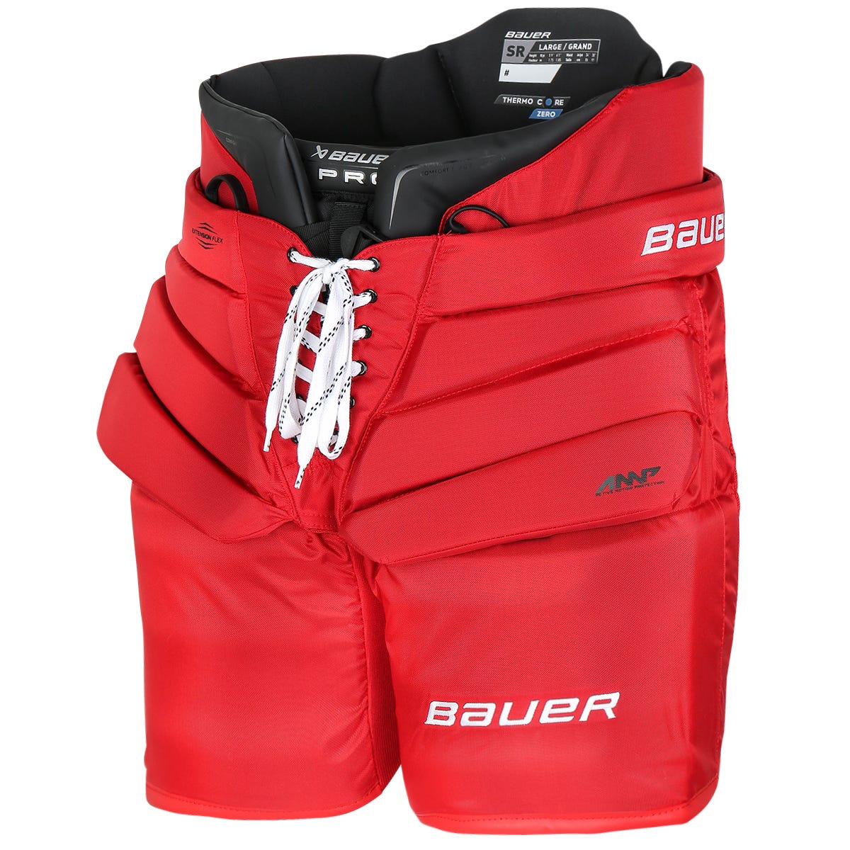 Bauer Pro Senior Goalie Pants - 2023 Model in Red Size Large