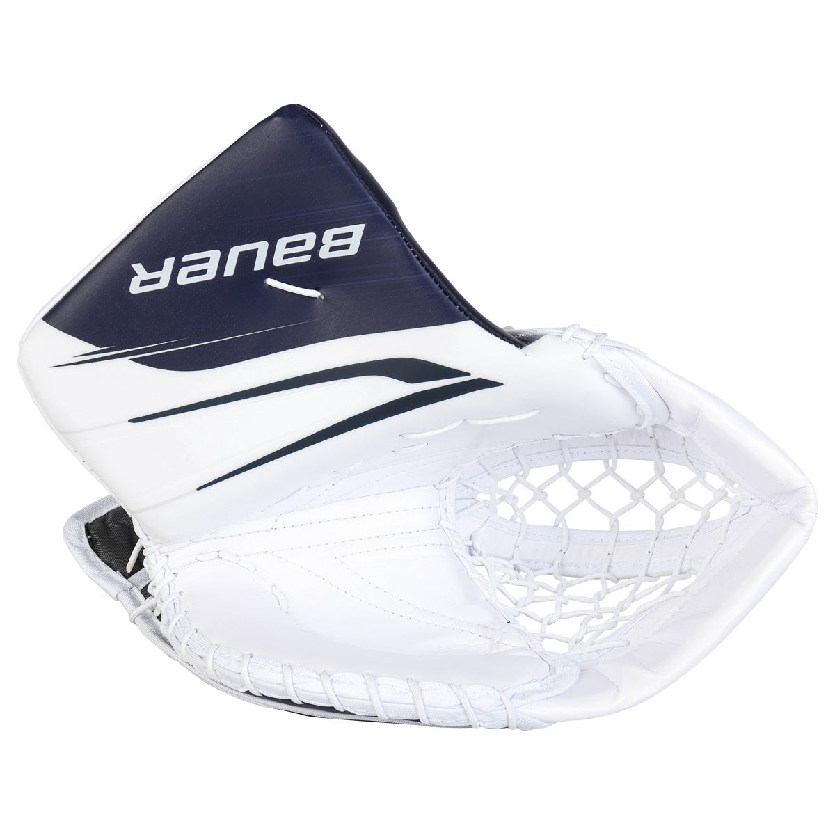Bauer Vapor Hyperlite 2 Senior Goalie Glove in White/Navy