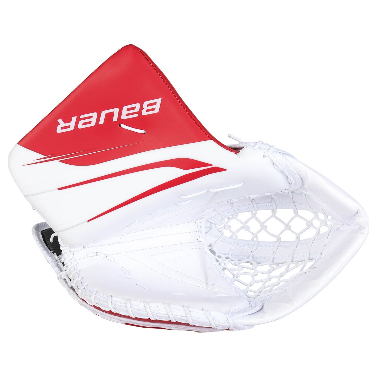 Bauer Vapor Hyperlite 2 Senior Goalie Glove in White/Red