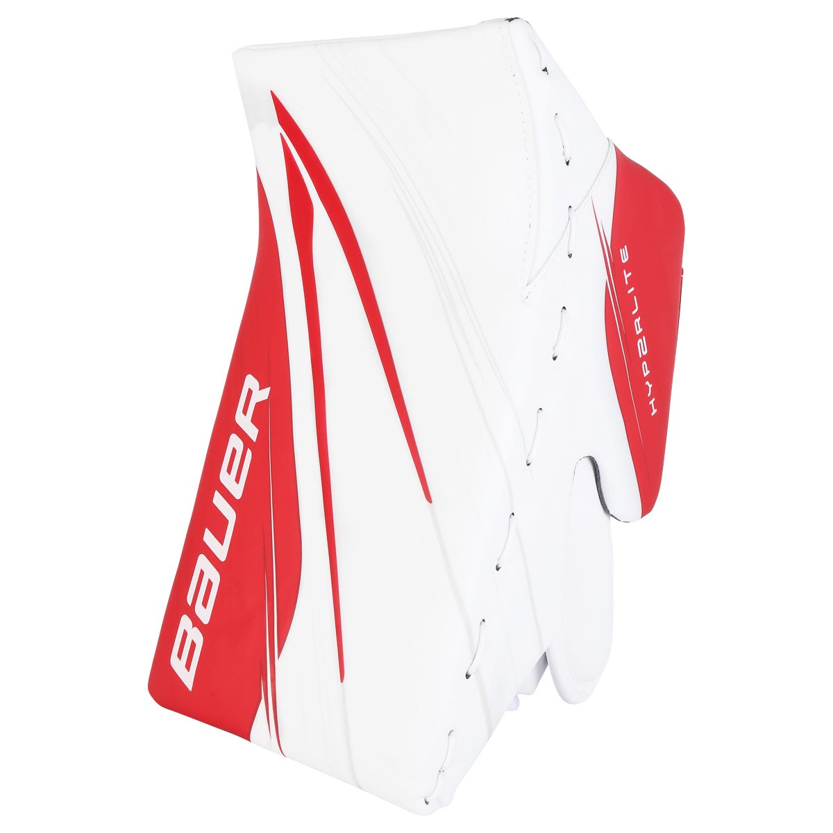 Bauer Vapor Hyperlite 2 Senior Goalie Blocker in White/Red