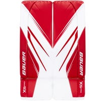 Bauer Vapor X5 Pro Intermediate Goalie Leg Pads in White/Red Size Medium