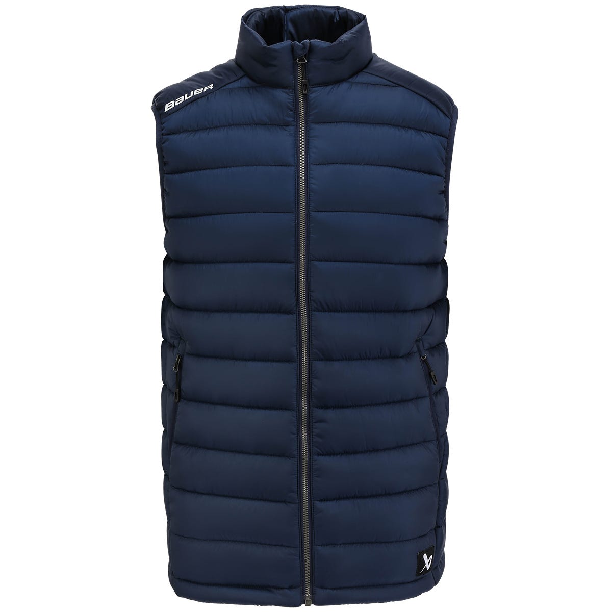 Bauer Team Puffer Adult Full Zip Vest in Navy Size Small
