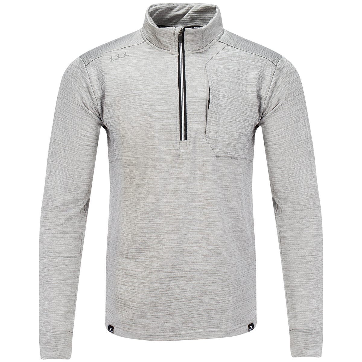 Bauer Textured Fleece Senior Half Zip Pullover Sweatshirt in Grey Size Small