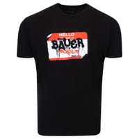 "Bauer Nametag Adult Short Sleeve T-Shirt in Black Size Medium"