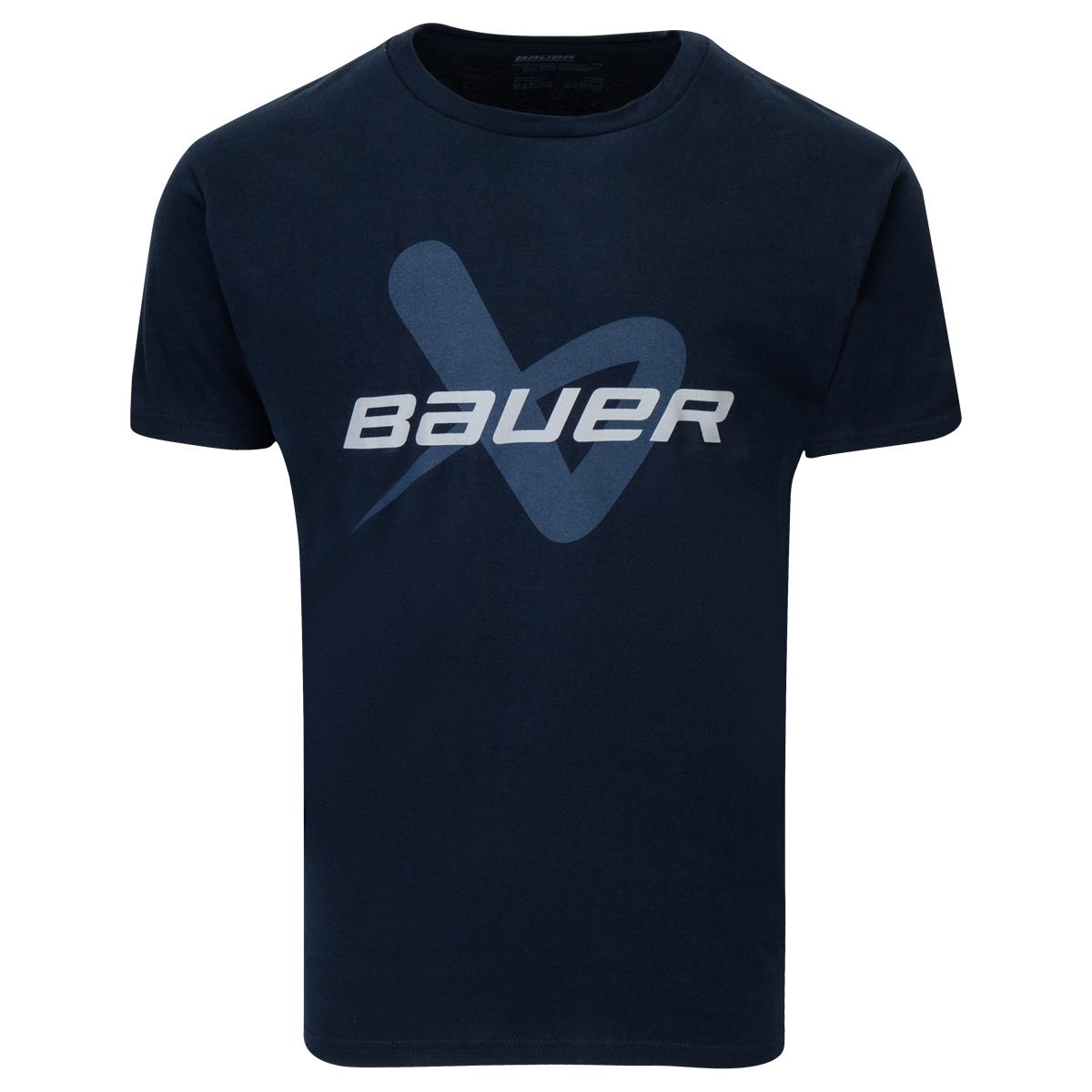 "Bauer Lockup Adult Short Sleeve T-Shirt in Navy Size Small"