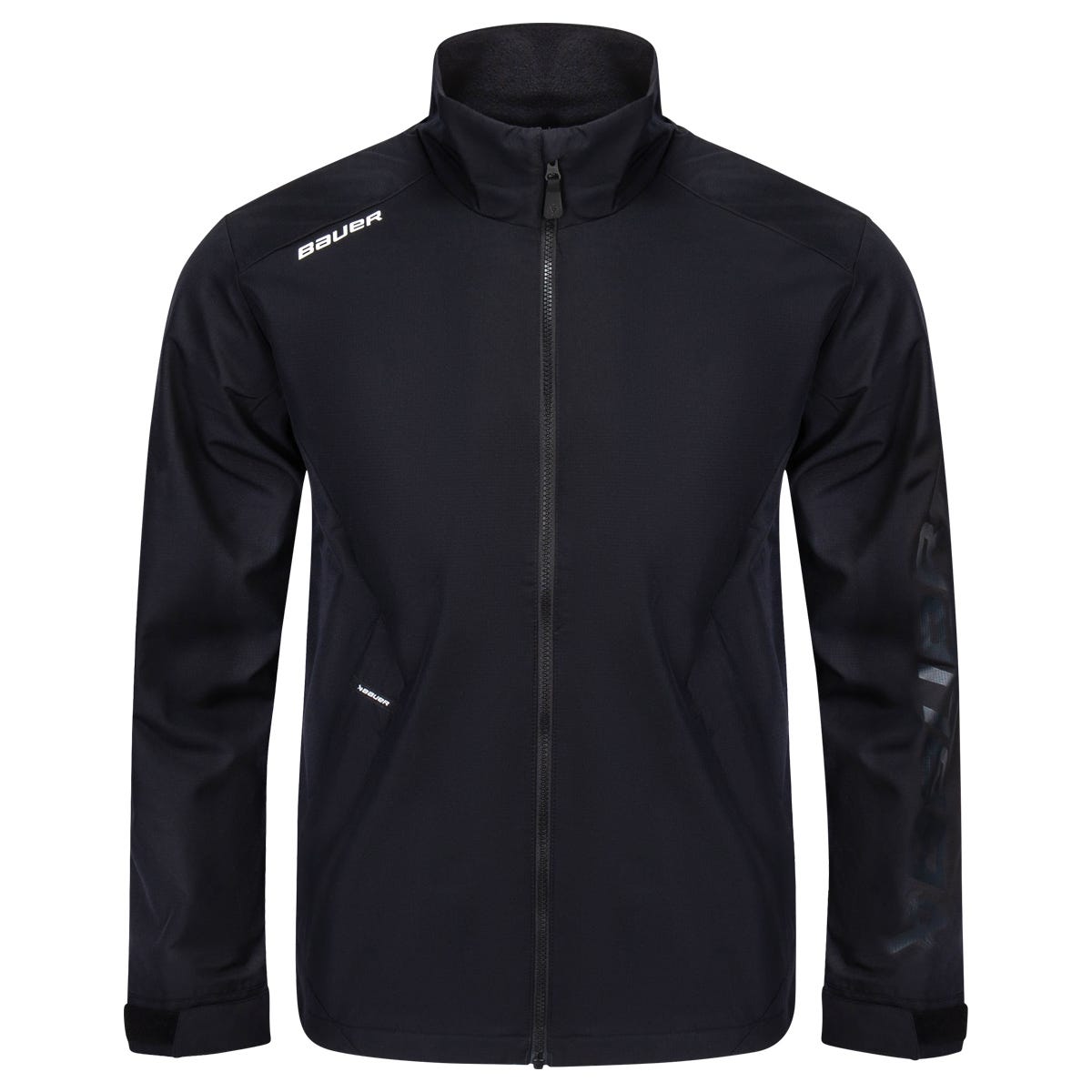 "Bauer Lightweight Adult Full Zip Jacket | 100% Polyester in Black Size XX-Large"