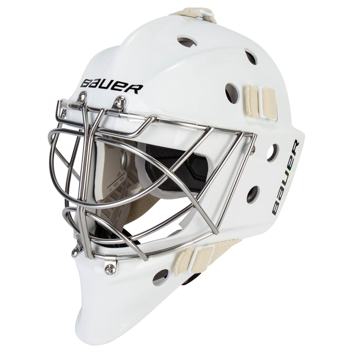 Bauer 960 Senior Non-Certified Cat Eye Goalie Mask - 2024 Model in White Size Medium