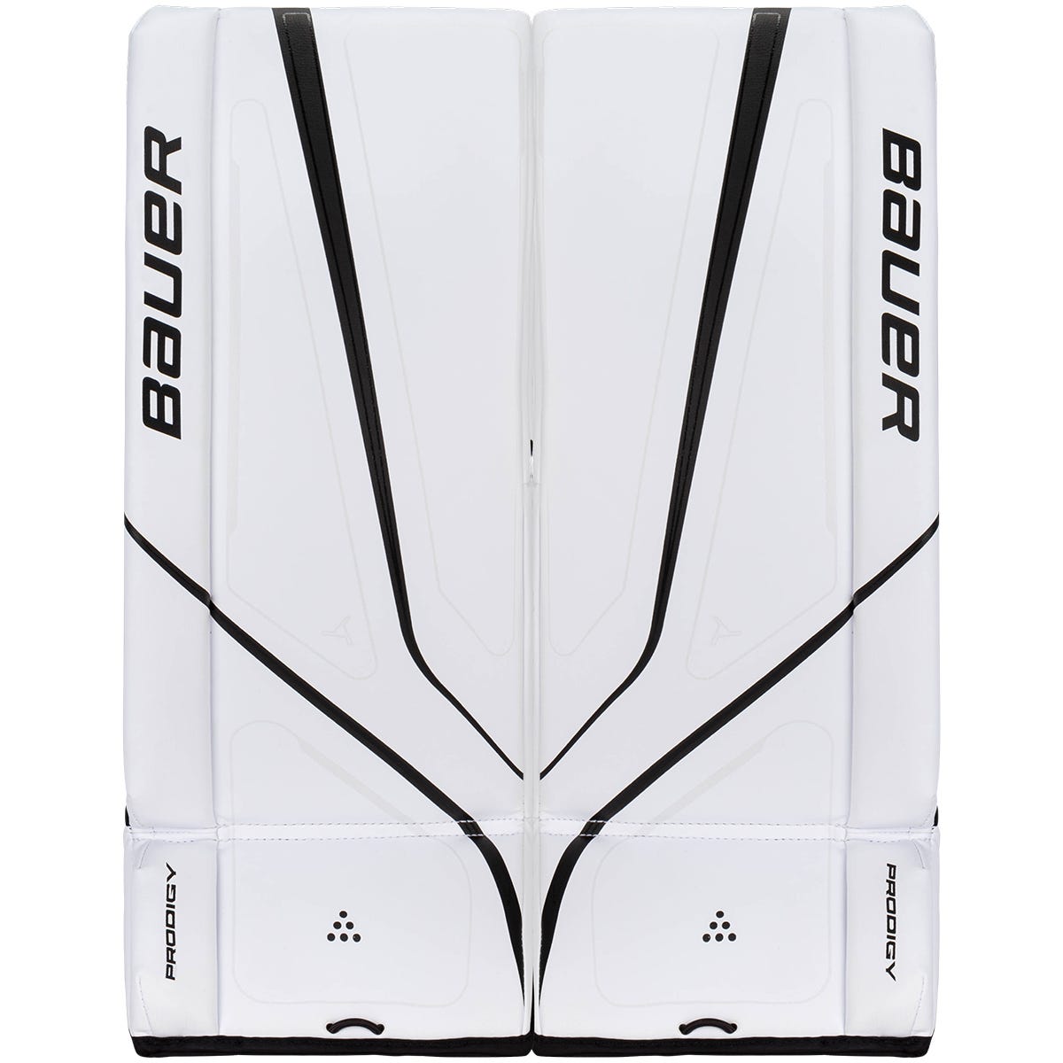 Bauer Prodigy Youth Goalie Leg Pads in White/Black Size Large