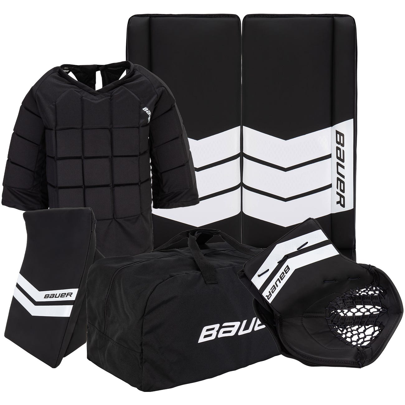 Bauer Learn to Save Youth Goalie Equipment Kit in Black Size Small/Medium