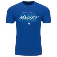"Bauer Authentic Adult Hockey Short Sleeve T-Shirt in Blue Size XX-Large"