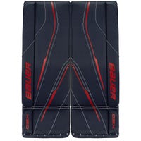 Bauer GSX Junior Goalie Leg Pads - 2023 Model in Navy/Red Size Small