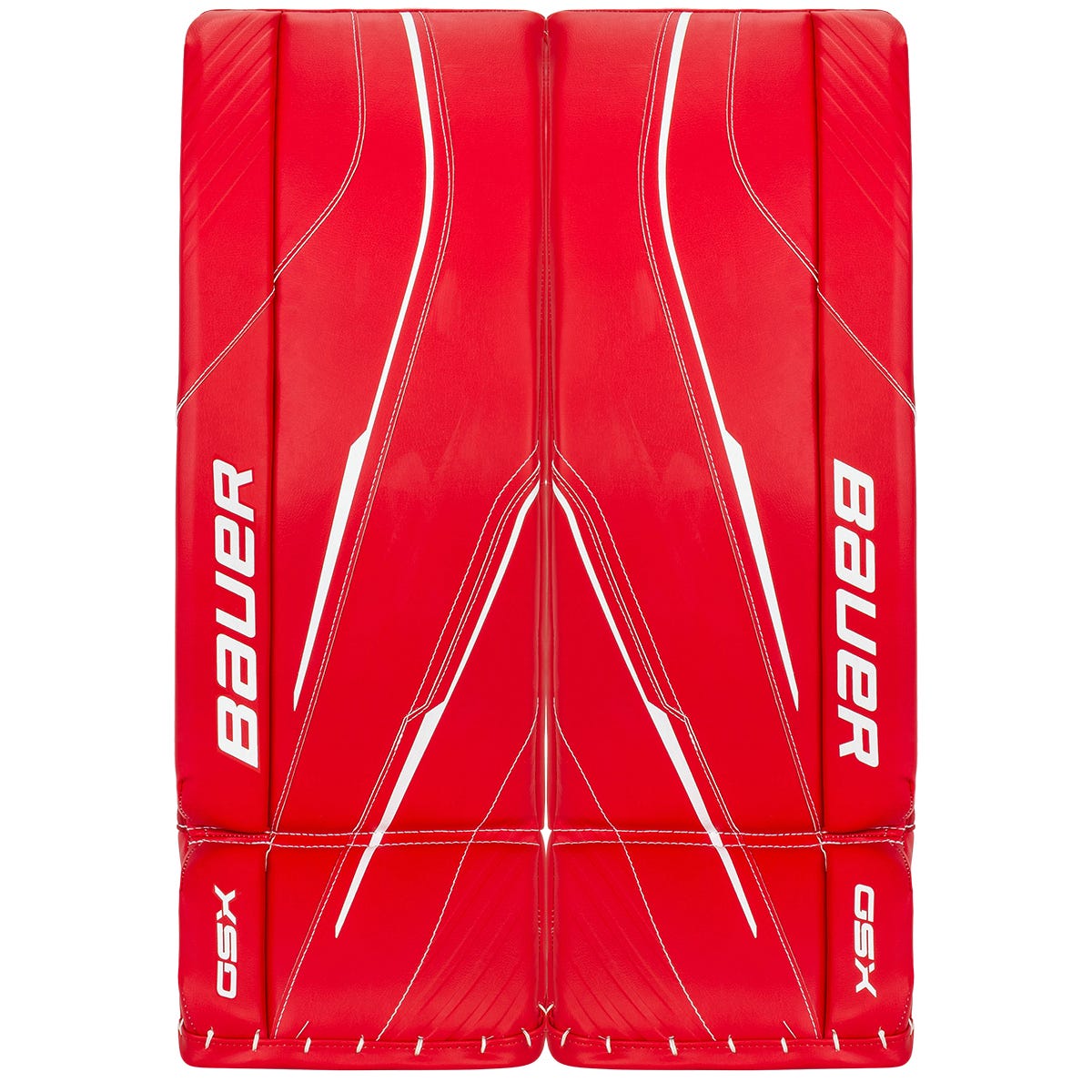 Bauer GSX Junior Goalie Leg Pads - 2023 Model in Red Size Large