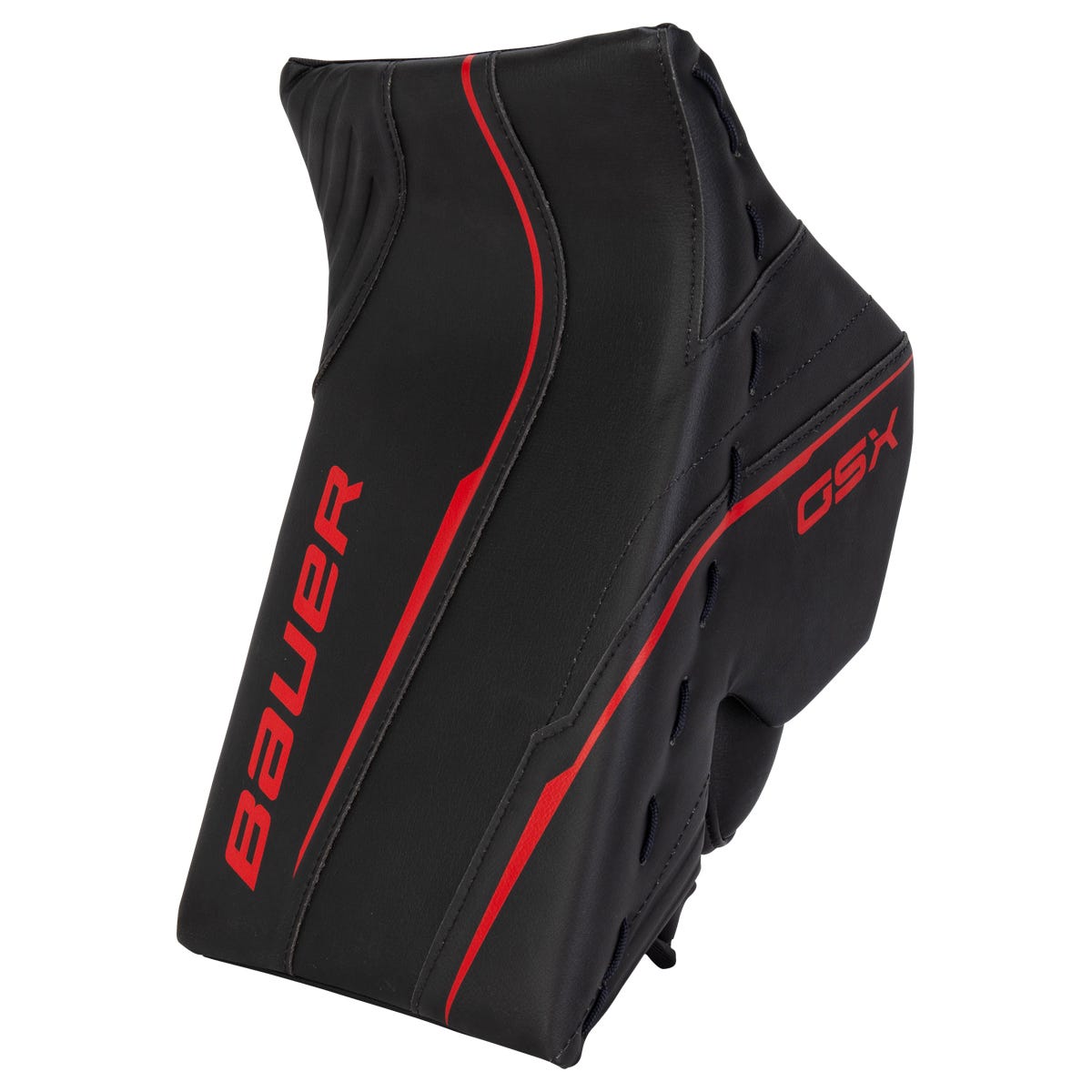 Bauer GSX Junior Goalie Blocker - 2023 Model in Black/Red