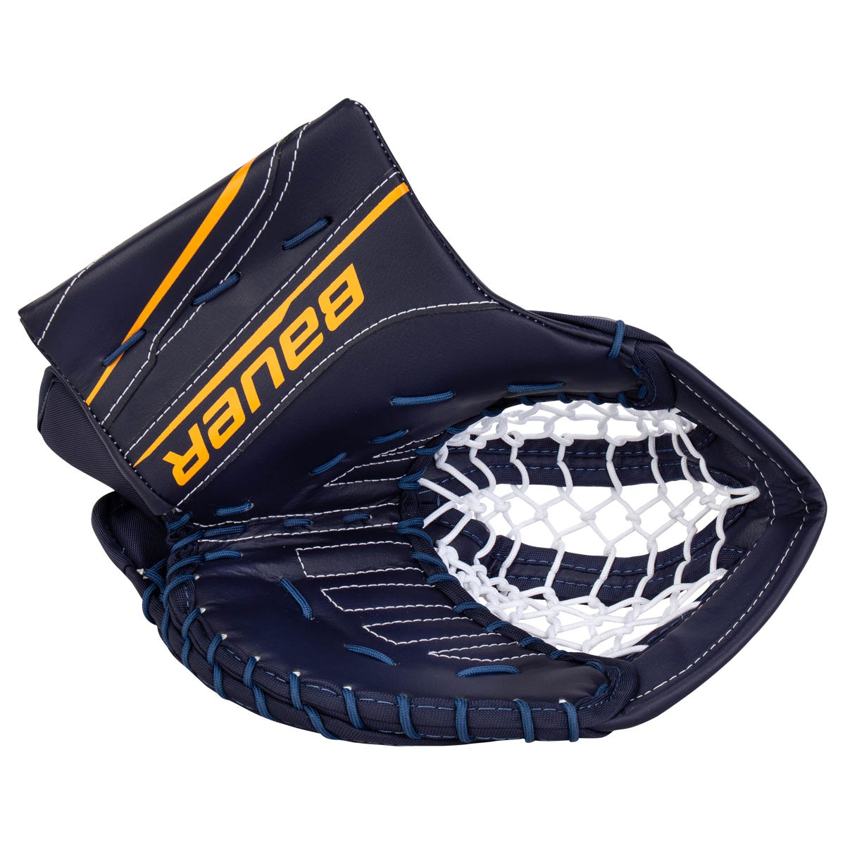 Bauer GSX Junior Goalie Glove - 2023 Model in Navy/Gold