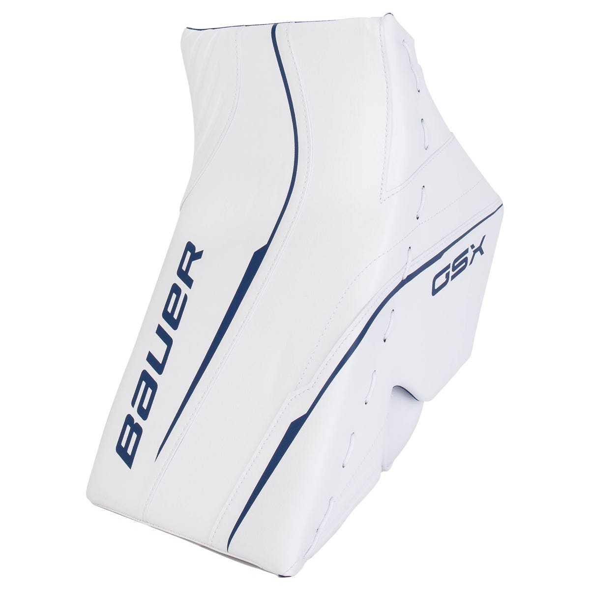 Bauer GSX Intermediate Goalie Blocker - 2023 Model in White/Blue