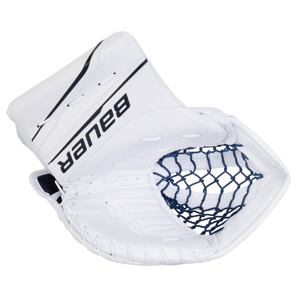 Bauer GSX Intermediate Goalie Glove - 2023 Model in White/Navy