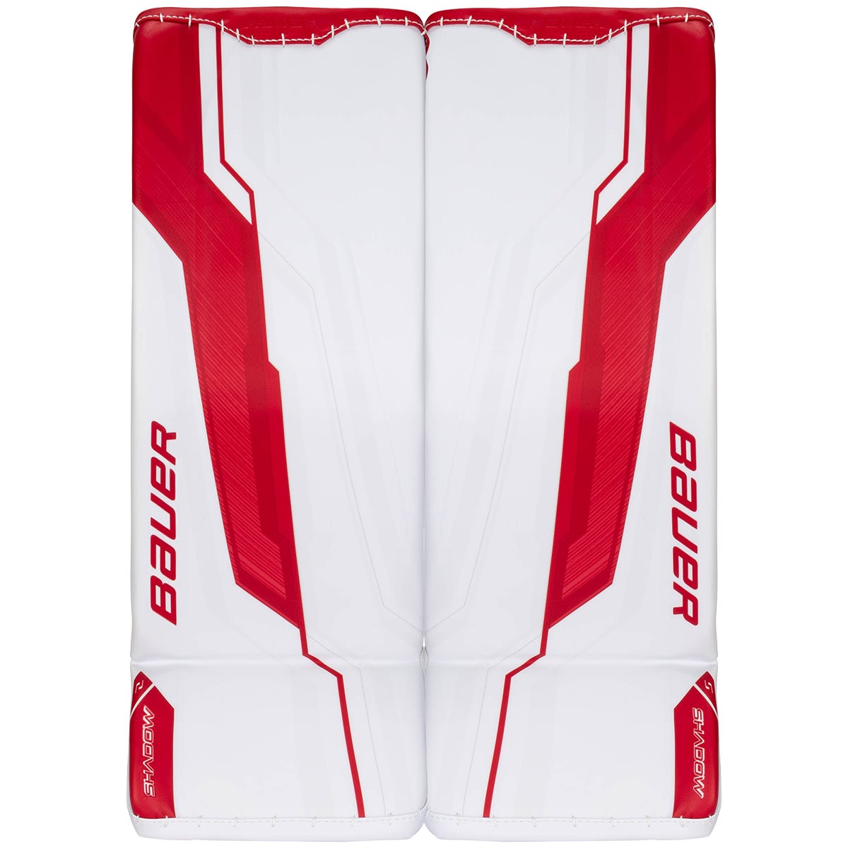 Bauer Supreme Shadow Senior Goalie Leg Pads in White/Red Size Large