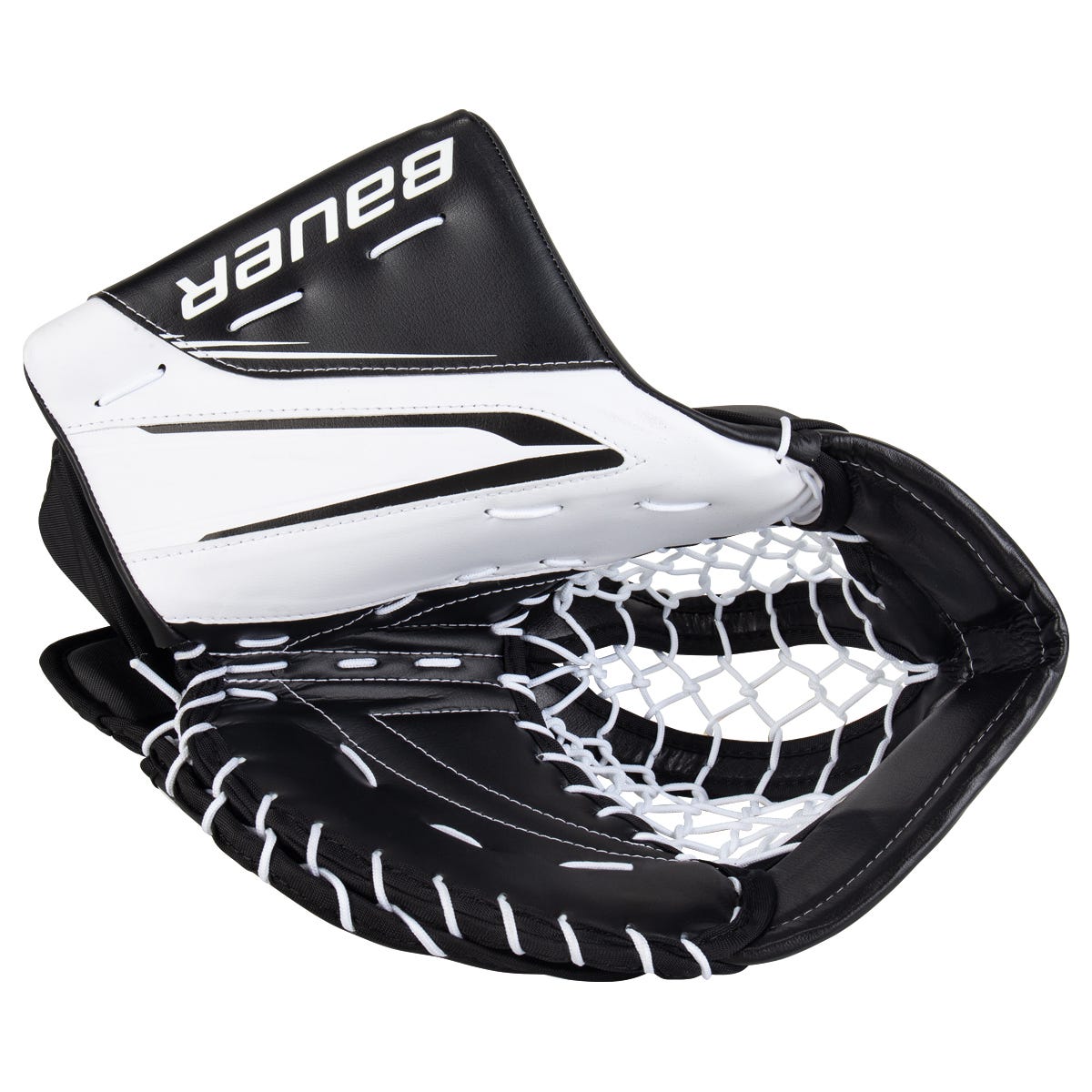 Bauer Supreme MVPro Senior Goalie Glove in White/Black