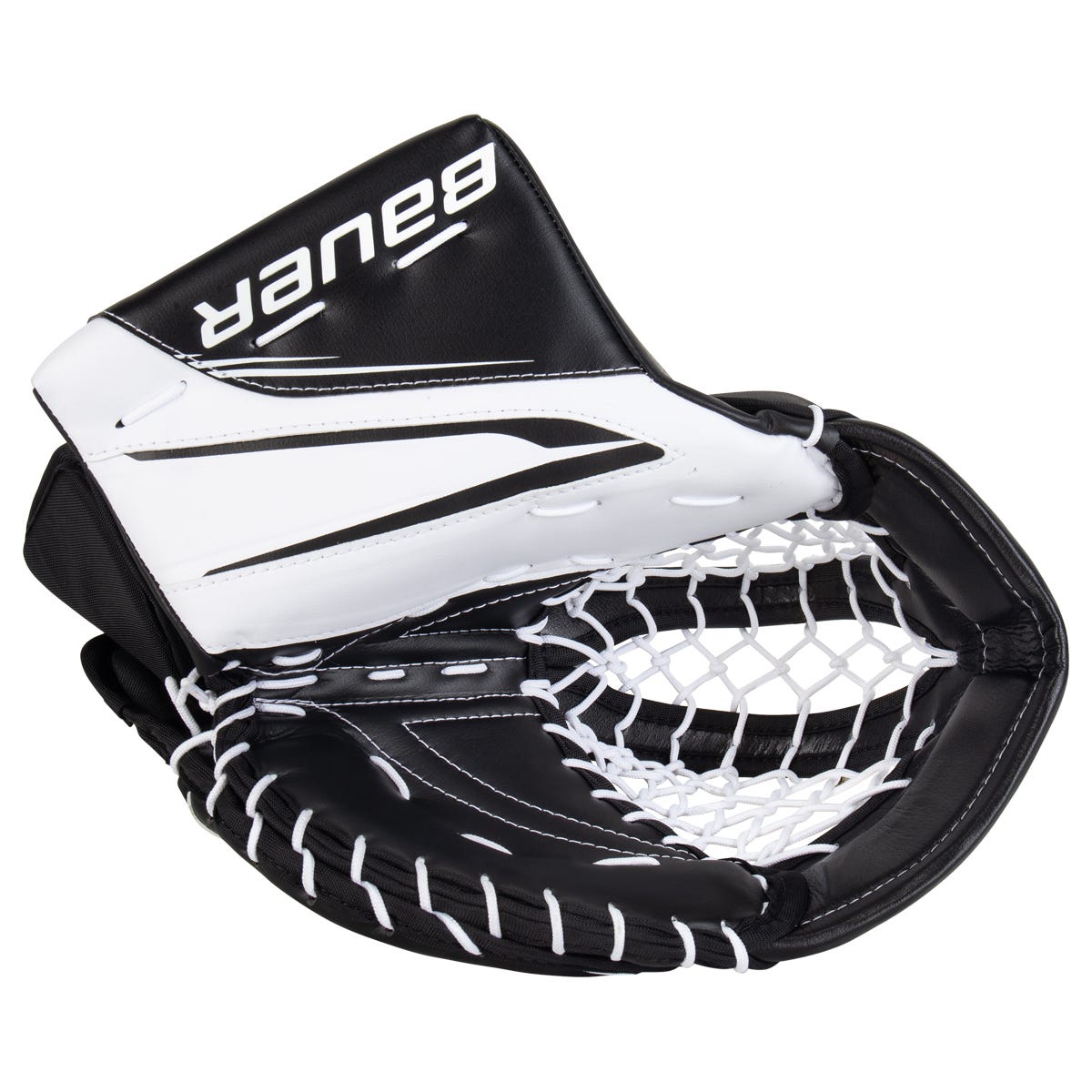 Bauer Supreme MVPro Intermediate Goalie Glove in White/Black