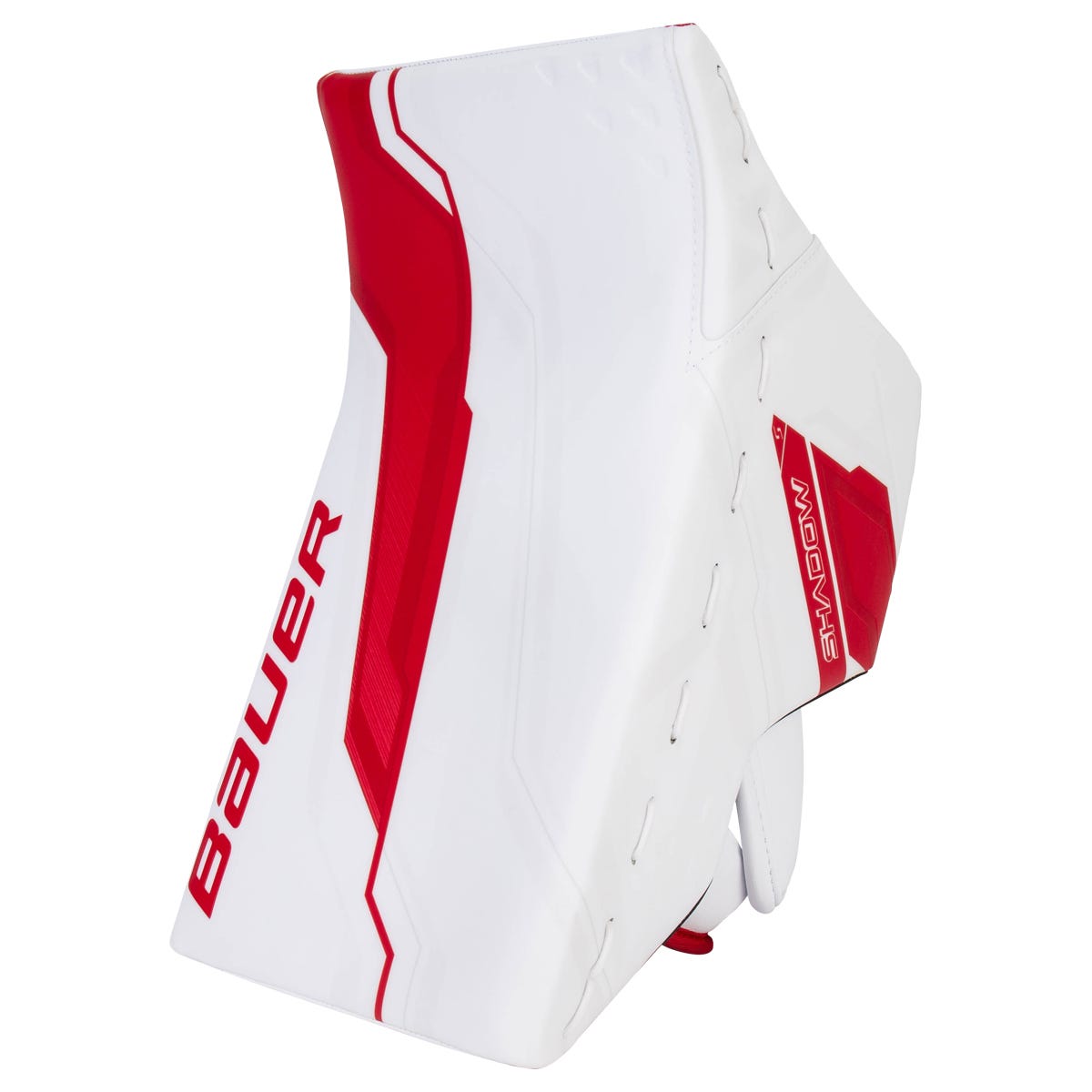 Bauer Supreme Shadow Senior Goalie Blocker in White/Red