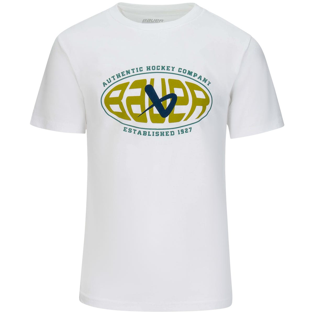Bauer Graphic Youth Short Sleeve T-Shirt in White Size Medium