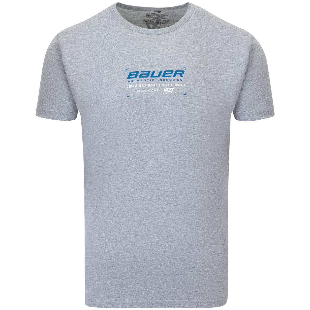 Bauer Graphic Adult Short Sleeve T-Shirt in Light Grey Size Medium