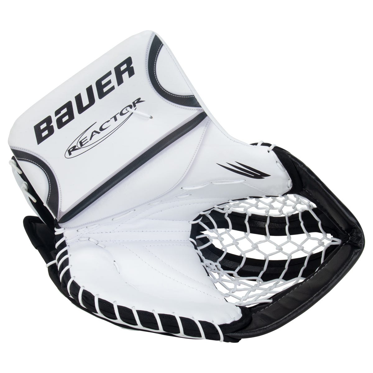 Bauer Reactor R5 Pro Senior Goalie Glove in White/Black