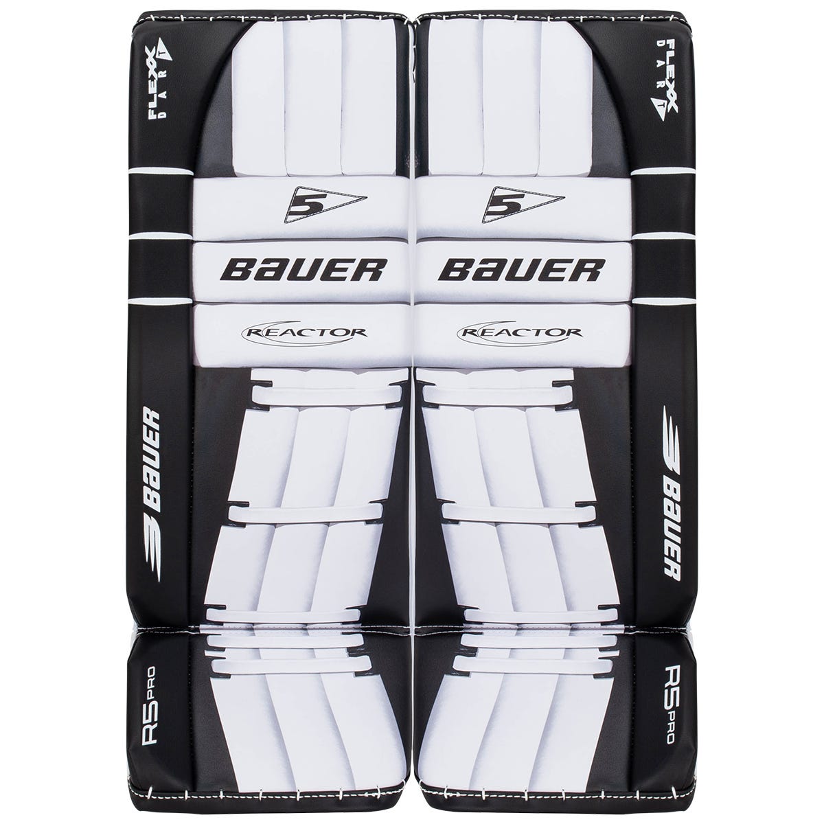 Bauer Reactor R5 Pro Intermediate Goalie Leg Pads in White/Black Size Large