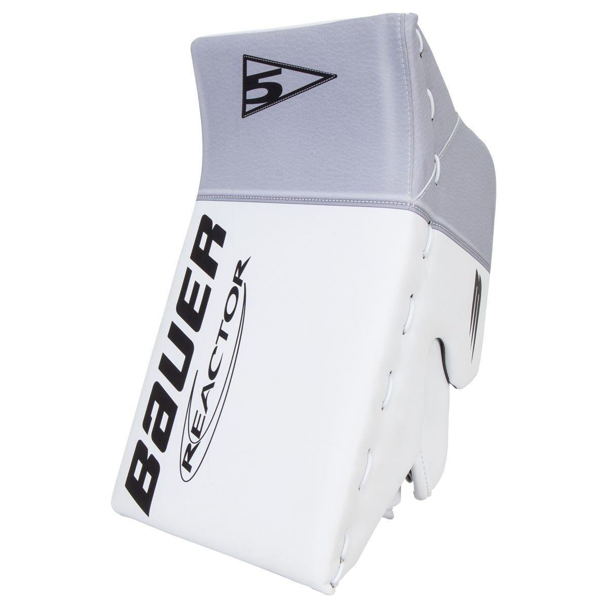 Bauer Reactor R5 Pro Senior Goalie Blocker in White/Silver