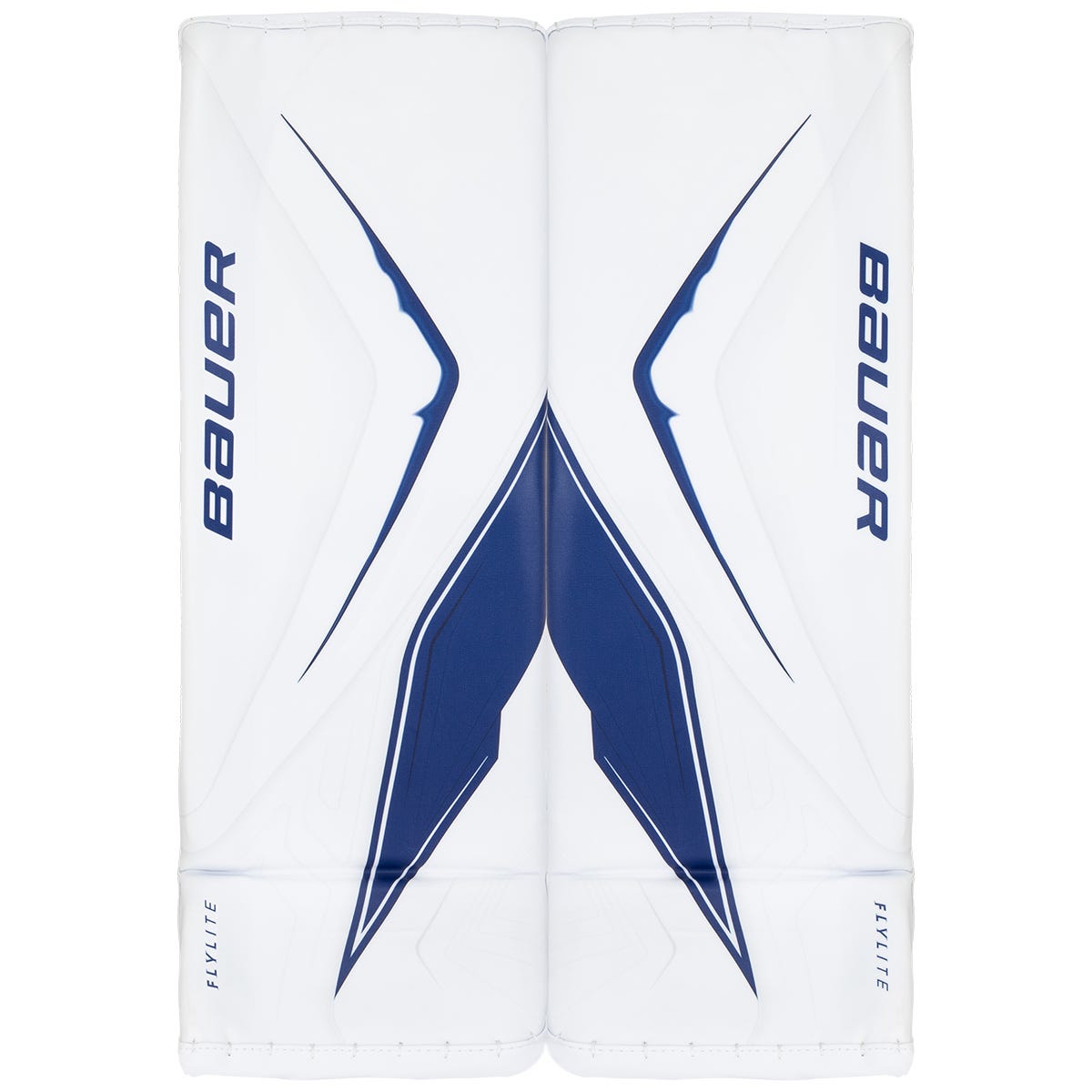 Bauer Vapor FlyLite Senior Goalie Leg Pads in White/Blue Size Medium