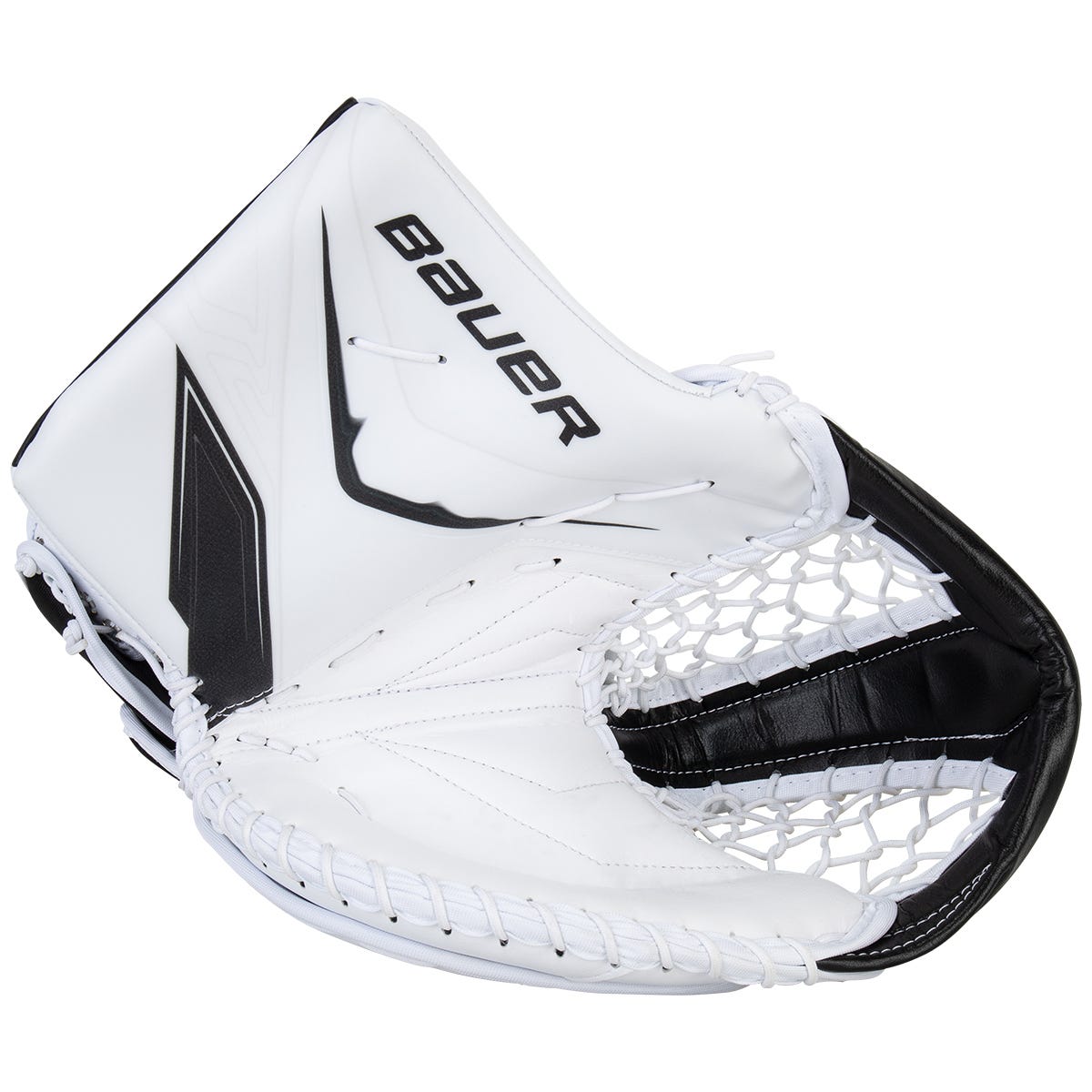 Bauer Vapor FlyLite V90 Senior Goalie Glove in White/Black