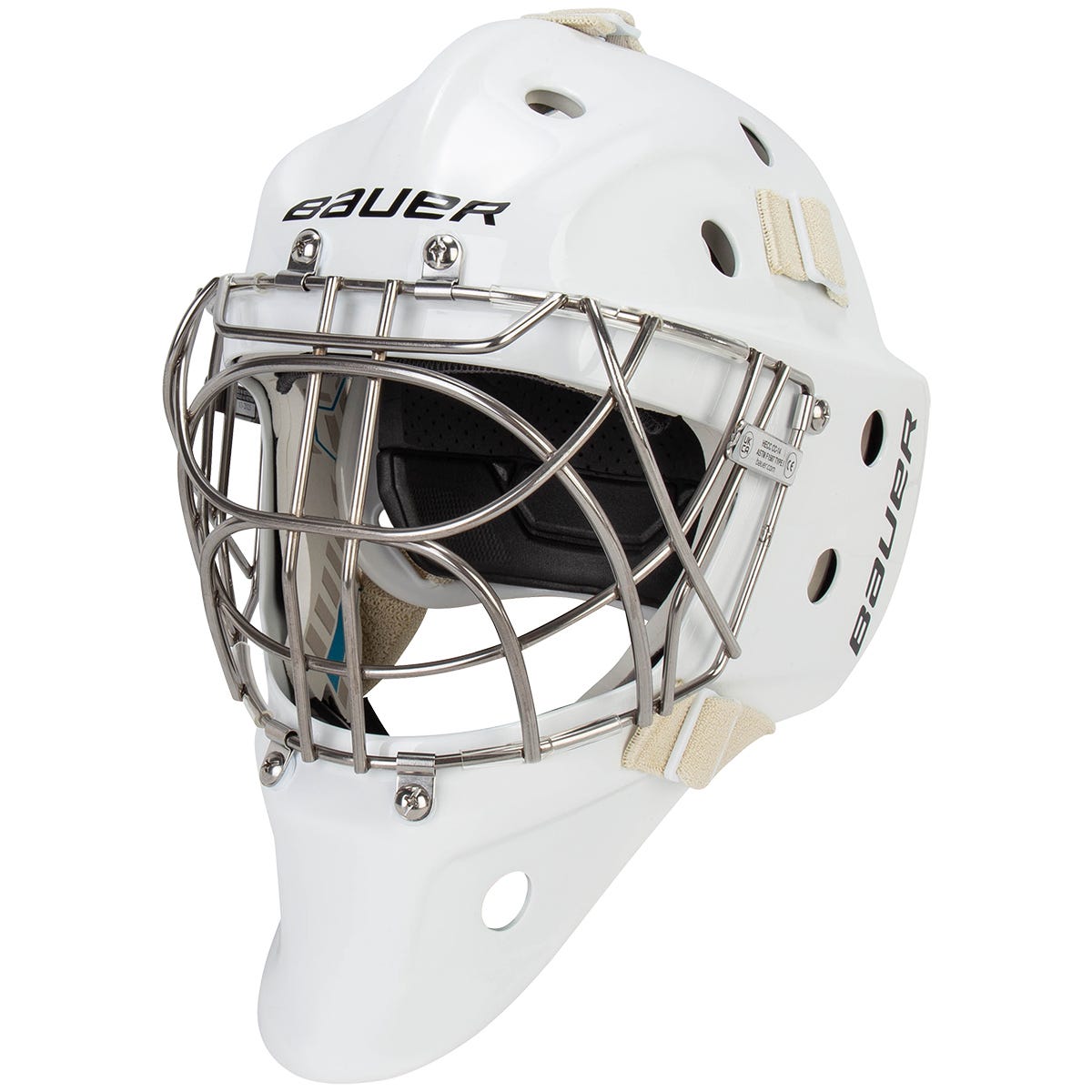 Bauer 940 Certified Cat Eye Senior Goalie Mask (2025) in White Size Large
