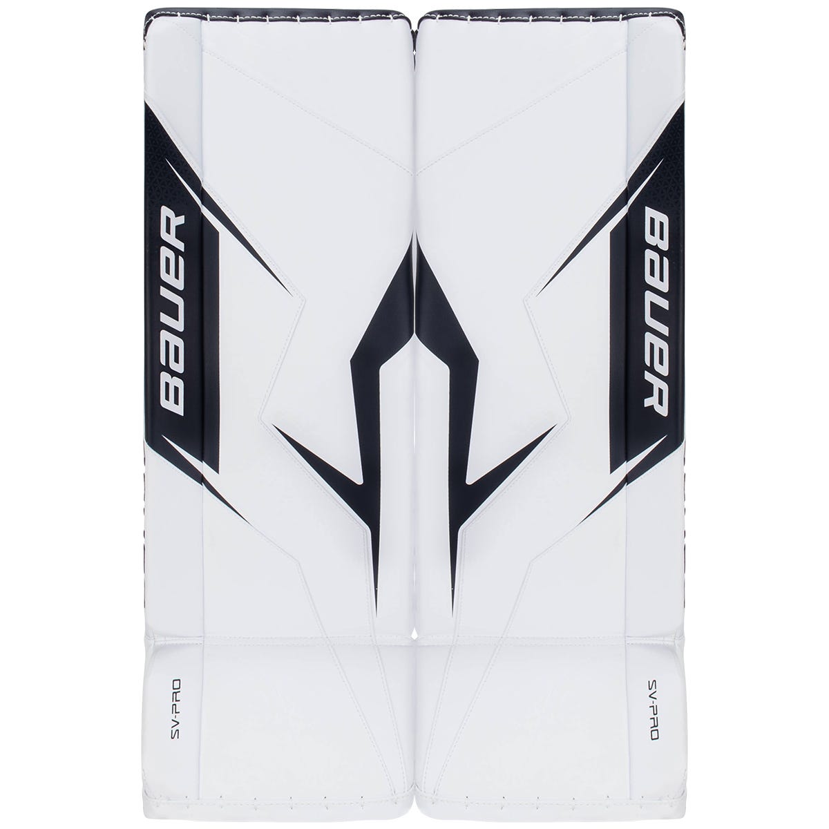 Bauer SV-Pro Senior Goalie Leg Pads in White/Navy Size Medium