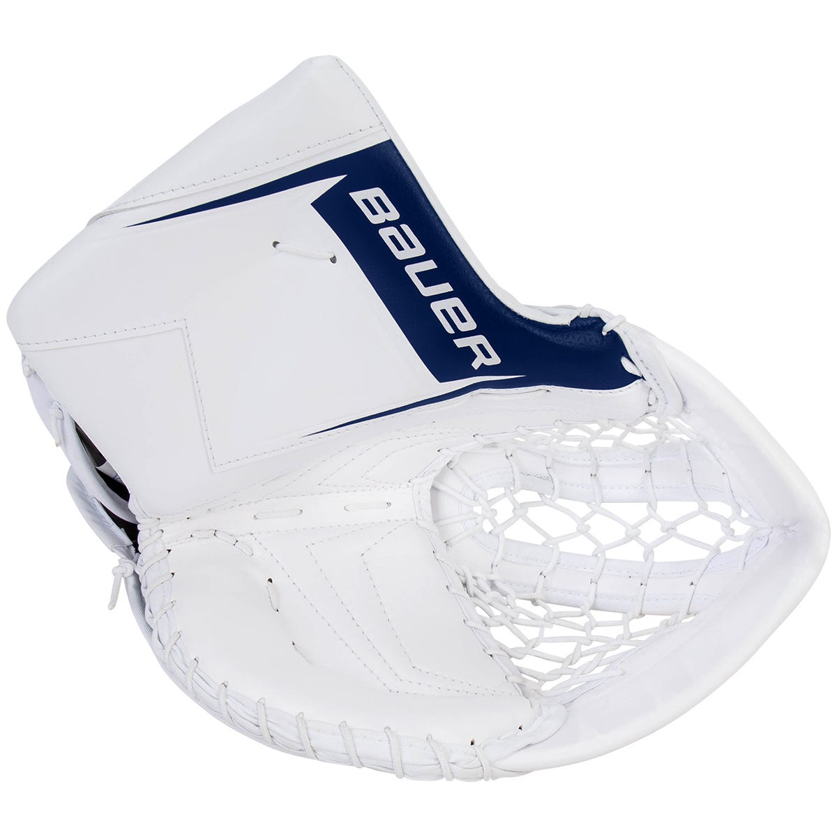 Bauer SV-Pro Senior Goalie Glove in White/Navy