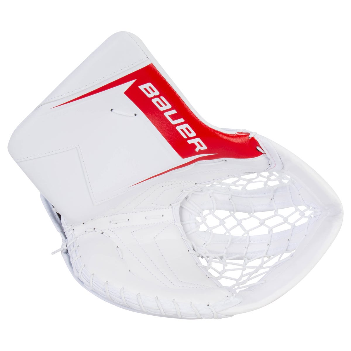 Bauer SV-Pro Senior Goalie Glove in White/Red