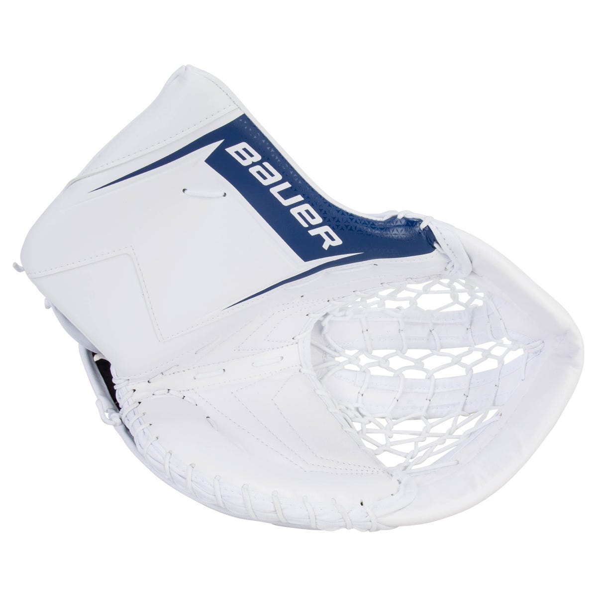 Bauer SV-Pro Intermediate Goalie Glove in White/Blue