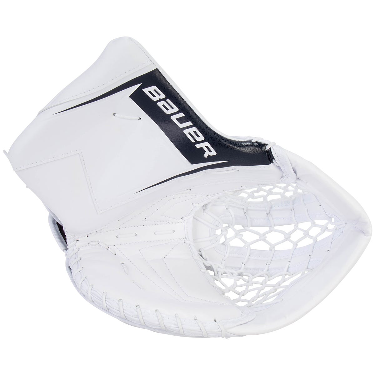 Bauer SV-Pro Intermediate Goalie Glove in White/Navy