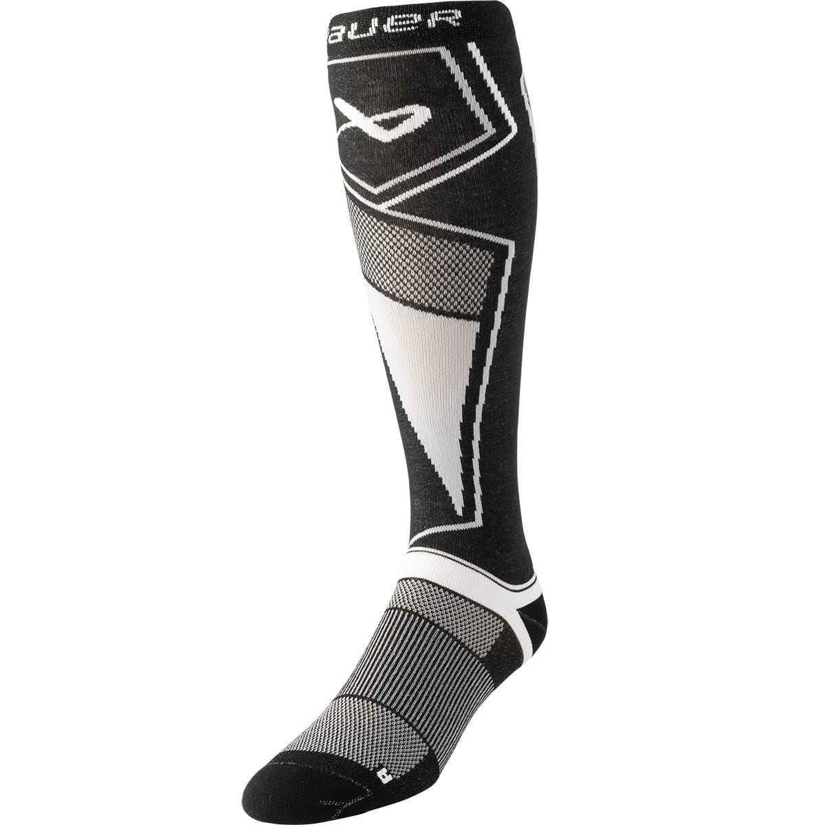 Bauer 2025 Supreme Pro Tall Skate Sock in Black/White Size Small