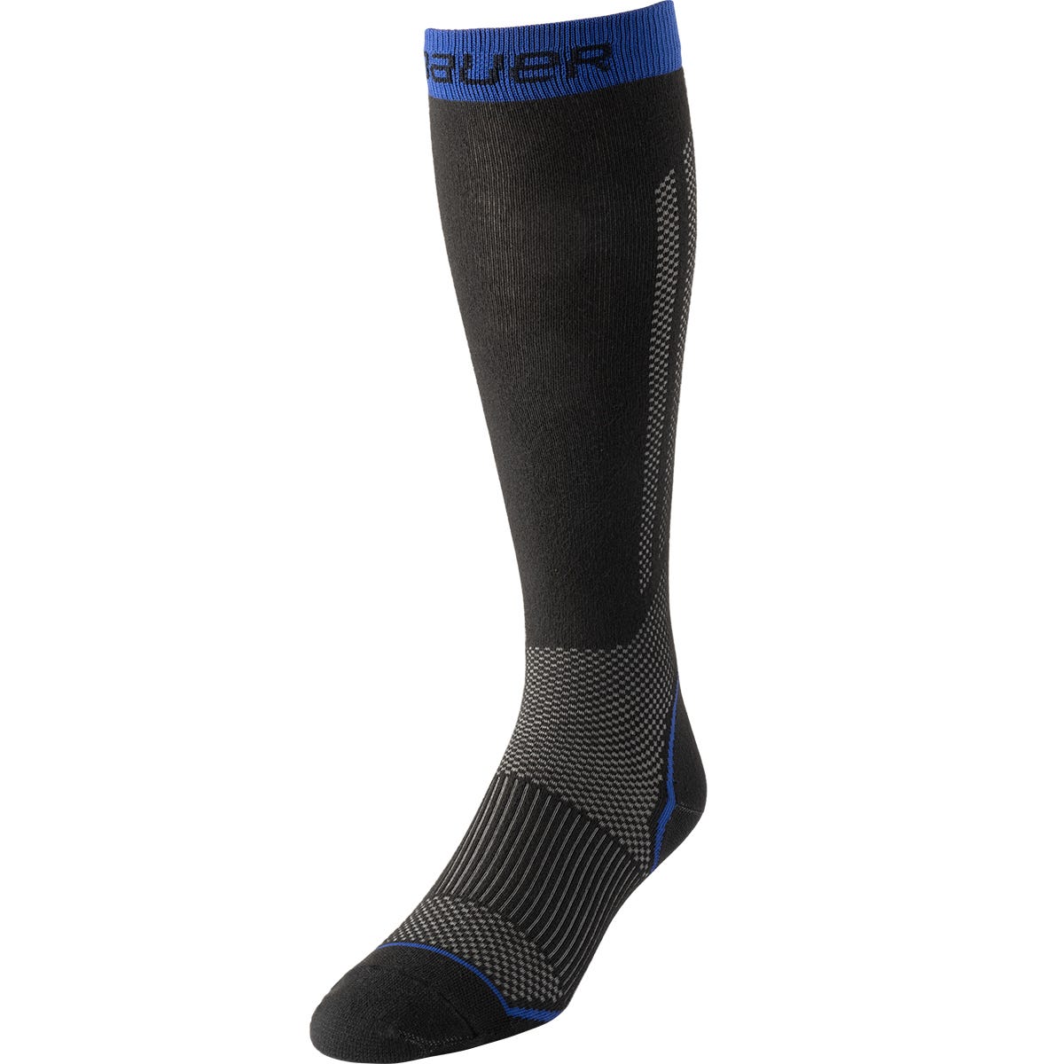 Bauer 2025 Performance Tall Skate Sock in Black Size Medium