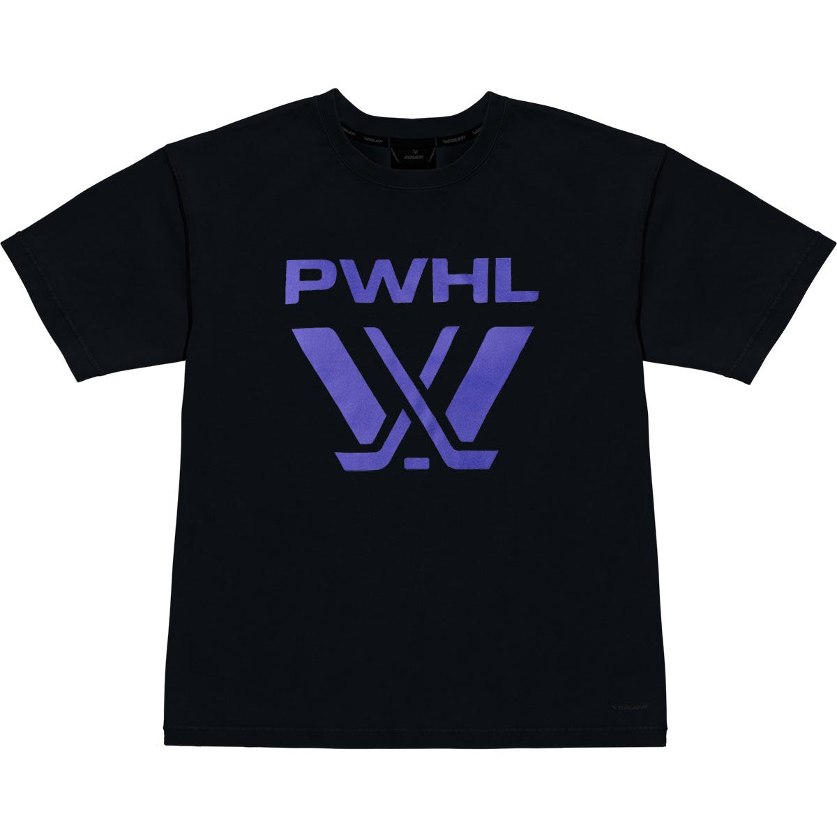 Bauer PWHL Logo Womens T-Shirt in Black Size Small