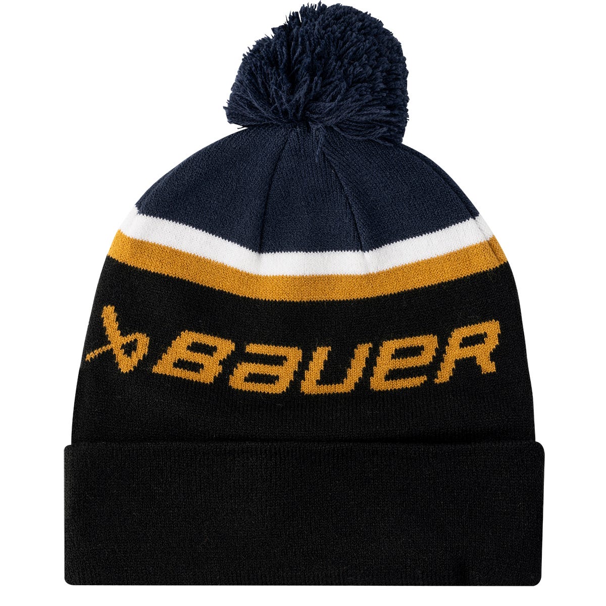 Bauer Cabin Knit Adult Knit Beanie w/ Pom in Navy